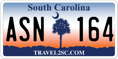 SC license plate ASN164