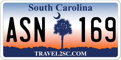 SC license plate ASN169