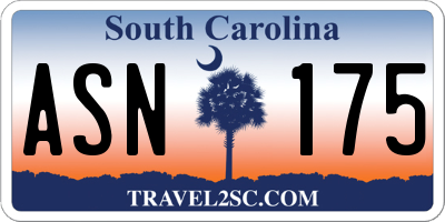 SC license plate ASN175