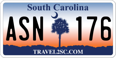 SC license plate ASN176