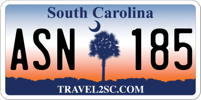 SC license plate ASN185
