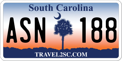 SC license plate ASN188