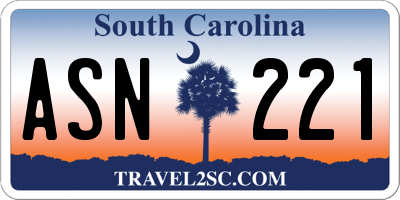 SC license plate ASN221