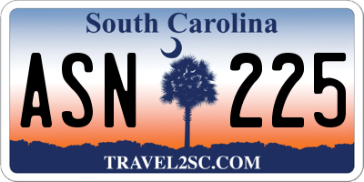 SC license plate ASN225