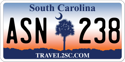 SC license plate ASN238