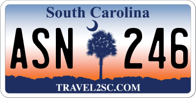 SC license plate ASN246