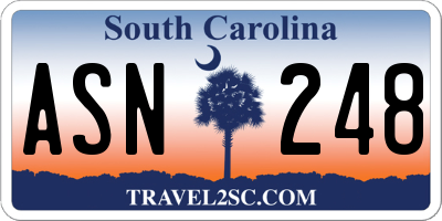 SC license plate ASN248