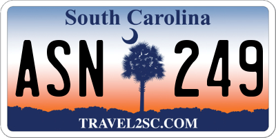 SC license plate ASN249