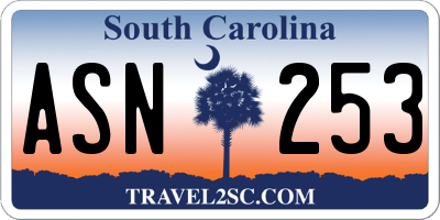 SC license plate ASN253