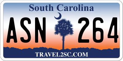 SC license plate ASN264