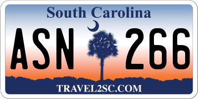 SC license plate ASN266