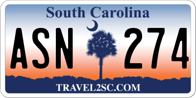 SC license plate ASN274