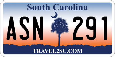 SC license plate ASN291