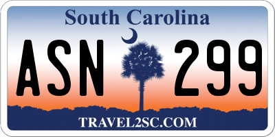 SC license plate ASN299