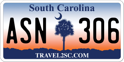 SC license plate ASN306