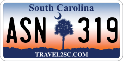 SC license plate ASN319