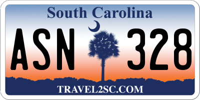 SC license plate ASN328