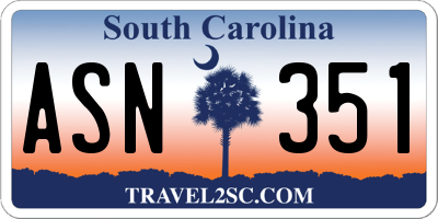 SC license plate ASN351