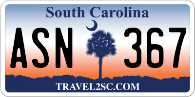 SC license plate ASN367