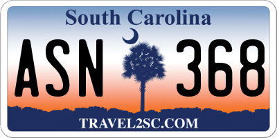 SC license plate ASN368