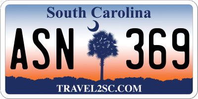 SC license plate ASN369