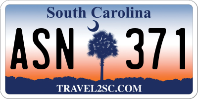 SC license plate ASN371