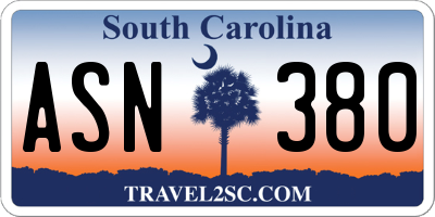 SC license plate ASN380