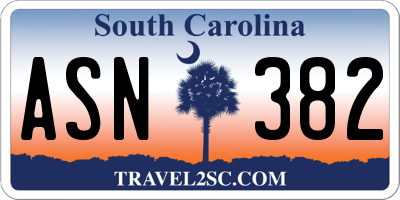 SC license plate ASN382
