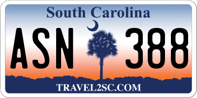 SC license plate ASN388