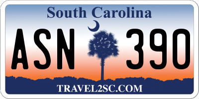 SC license plate ASN390