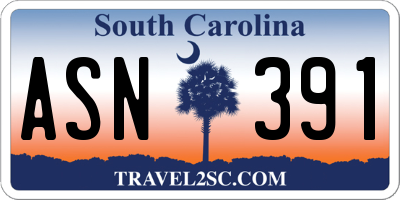 SC license plate ASN391