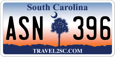 SC license plate ASN396
