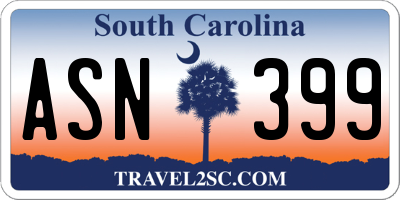 SC license plate ASN399