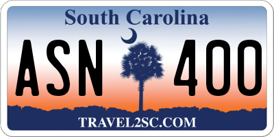 SC license plate ASN400