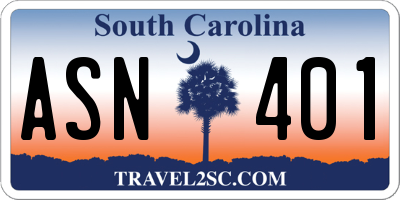 SC license plate ASN401