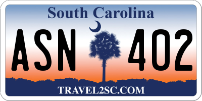 SC license plate ASN402