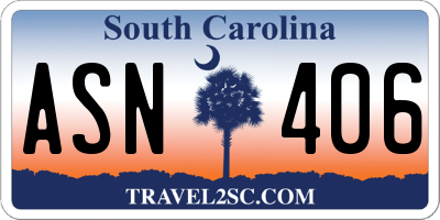 SC license plate ASN406