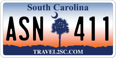 SC license plate ASN411