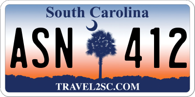 SC license plate ASN412