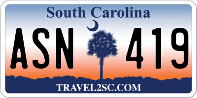SC license plate ASN419