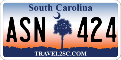 SC license plate ASN424