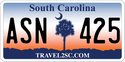 SC license plate ASN425