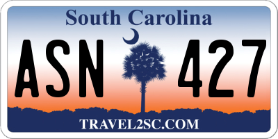 SC license plate ASN427