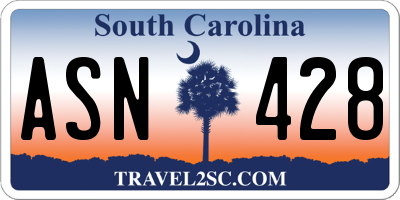 SC license plate ASN428