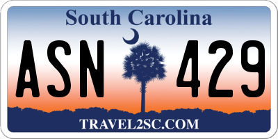 SC license plate ASN429