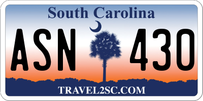 SC license plate ASN430