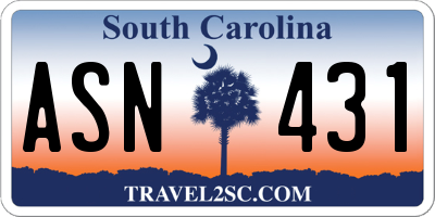 SC license plate ASN431