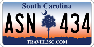 SC license plate ASN434
