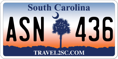 SC license plate ASN436