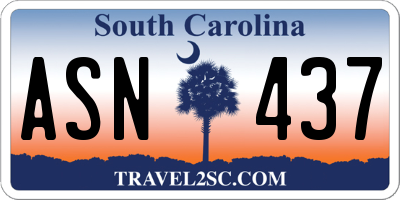 SC license plate ASN437